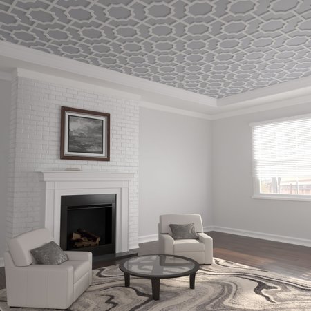 EKENA MILLWORK 33W x 33H x 58T Small Bradley Decorative Fretwork Ceiling Panels in Architectural Grade PVC CELP33X3302BRD